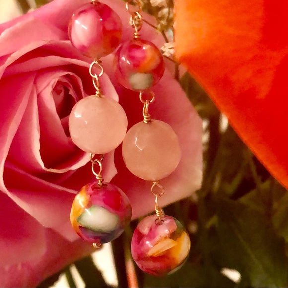 NWOT Anthropologie Exquisite Bead & Crystal Earrings - Picture 7 of 8